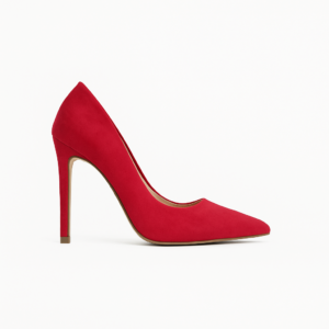 Sapato Scarpin Quéops Camurça Vermelho Salto Fino