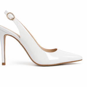 Scarpin Aisha Verniz Branco Quéops