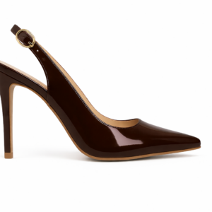 Scarpin Aisha Verniz Café Quéops